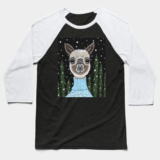 CHRISTMAS Alpaca Painting Baseball T-Shirt